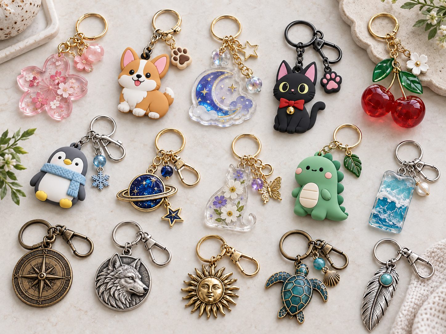 Full-colour acrylic keychain