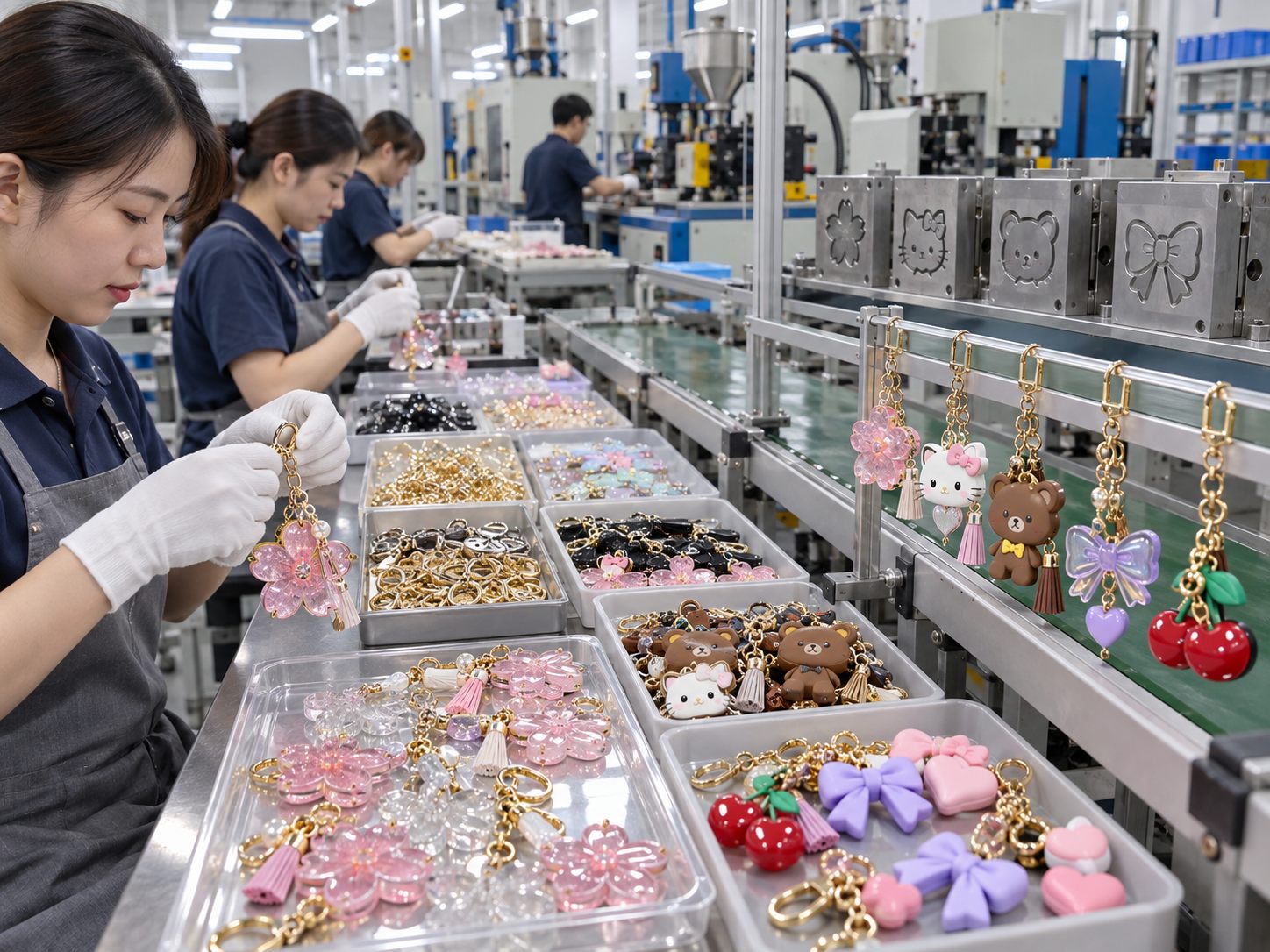 Bag charms production line