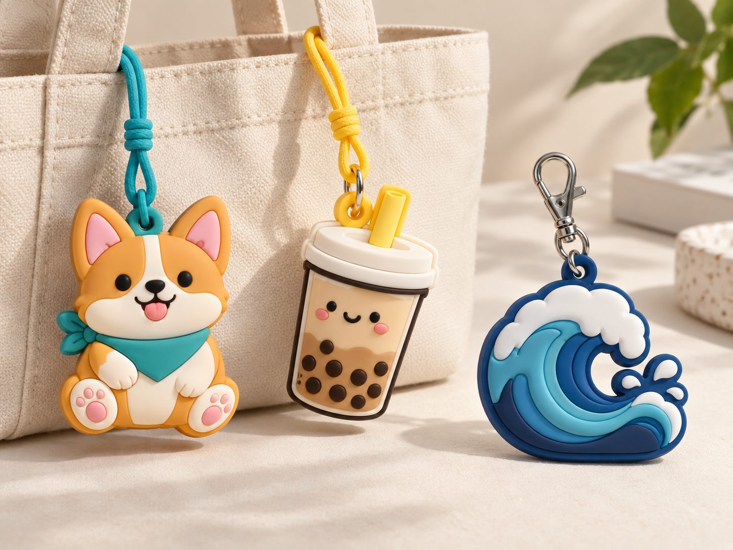 Soft PVC bag charm