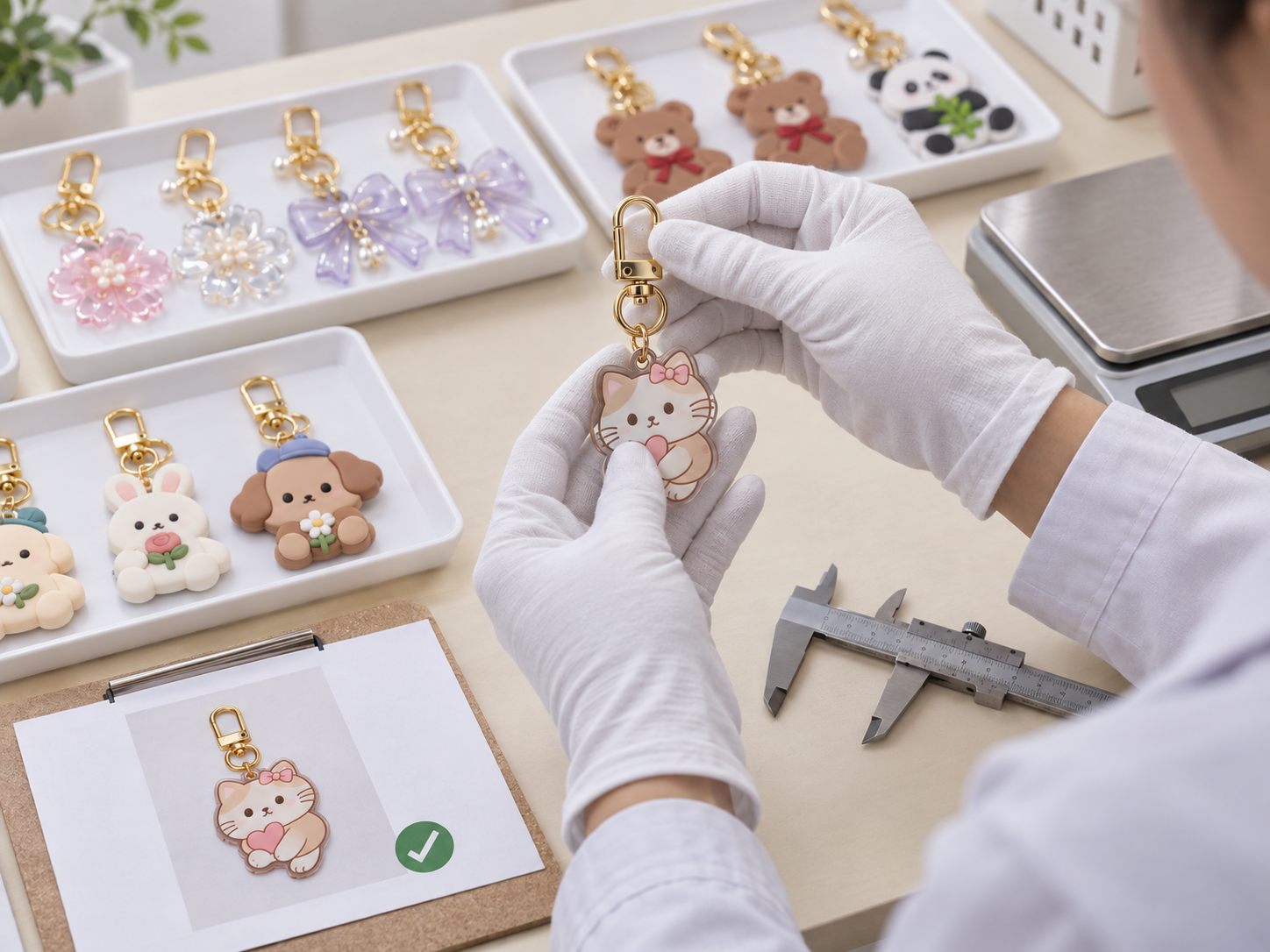 Bag charms quality inspection