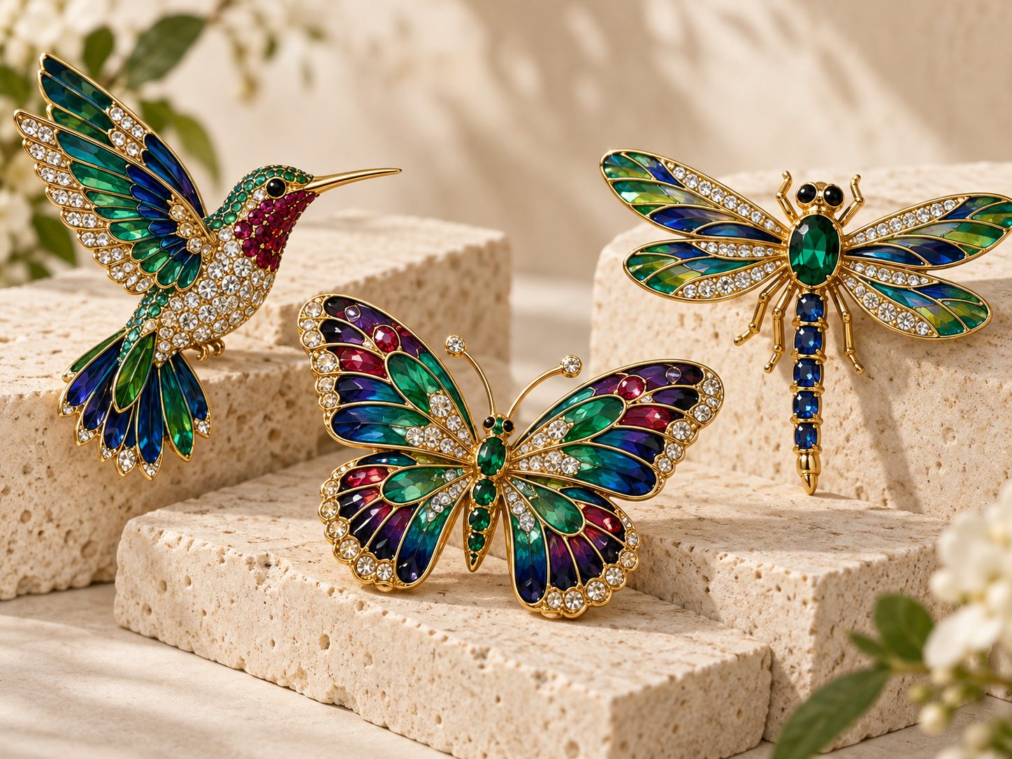 Animal and insect brooch collection