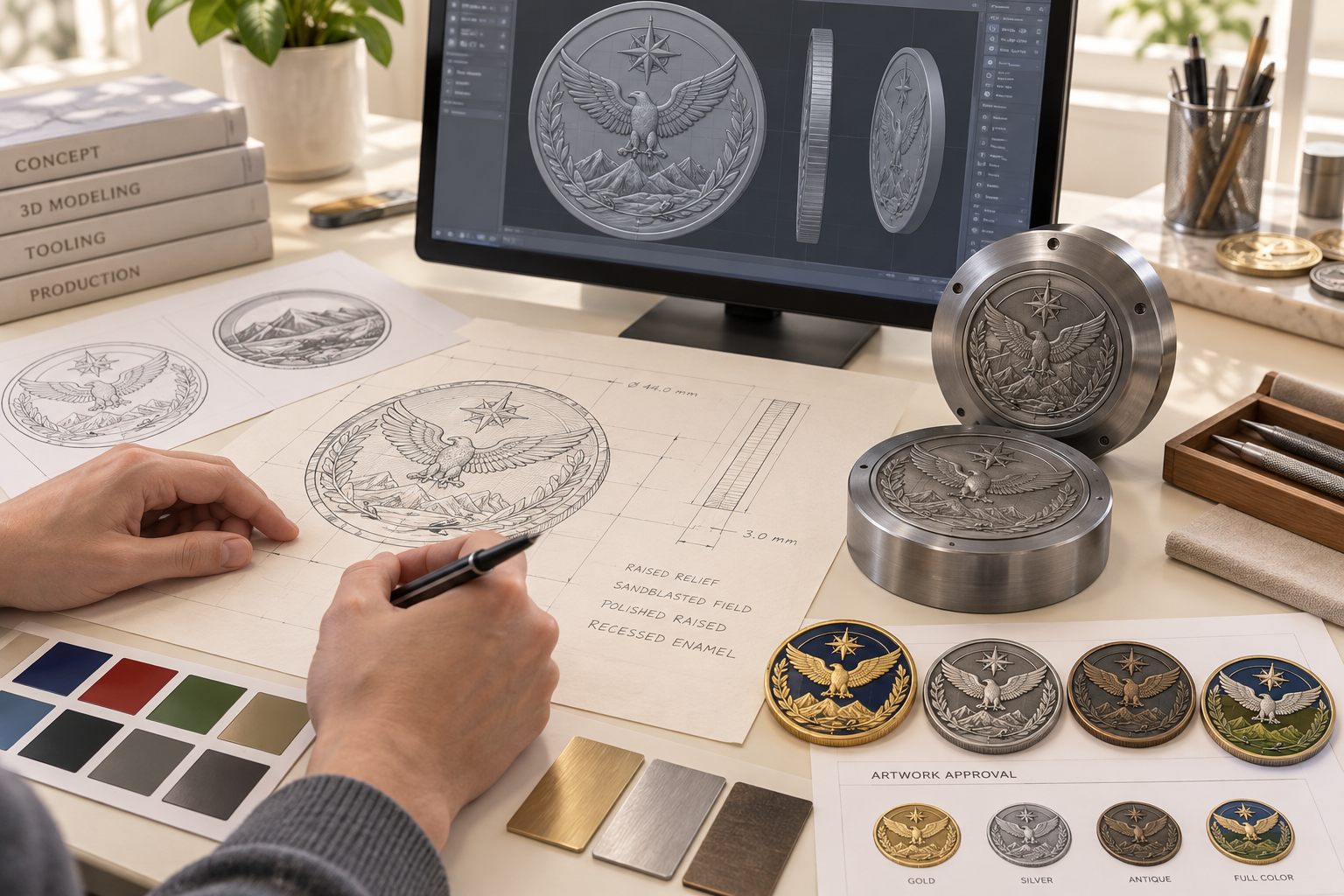 Medal and coin artwork and sample development capability