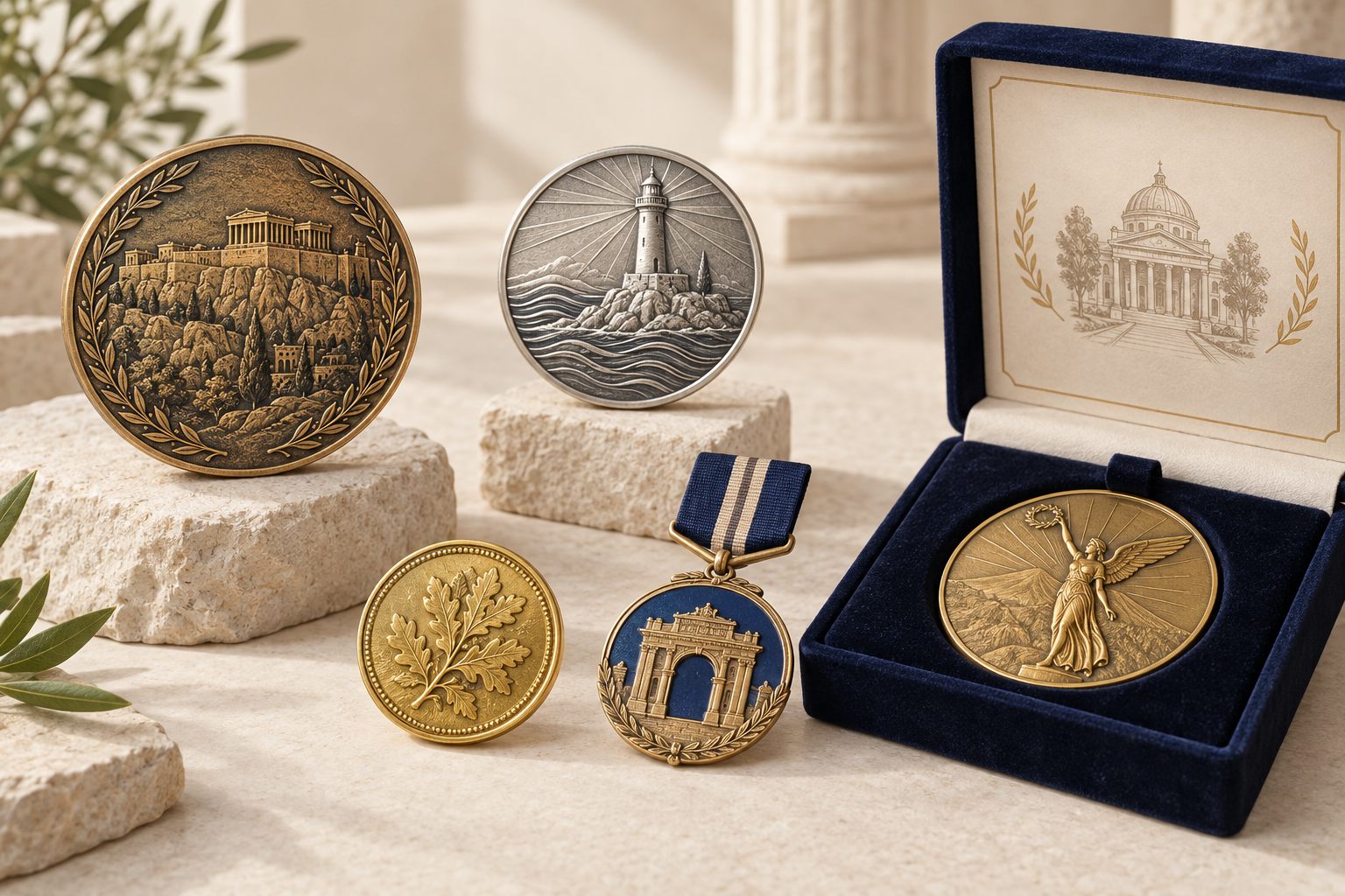 Custom landmark commemorative medallions
