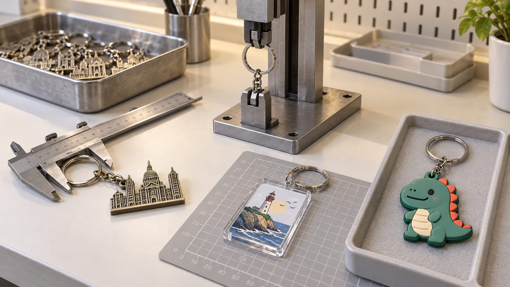 Quality inspection of metal acrylic and soft PVC keychains