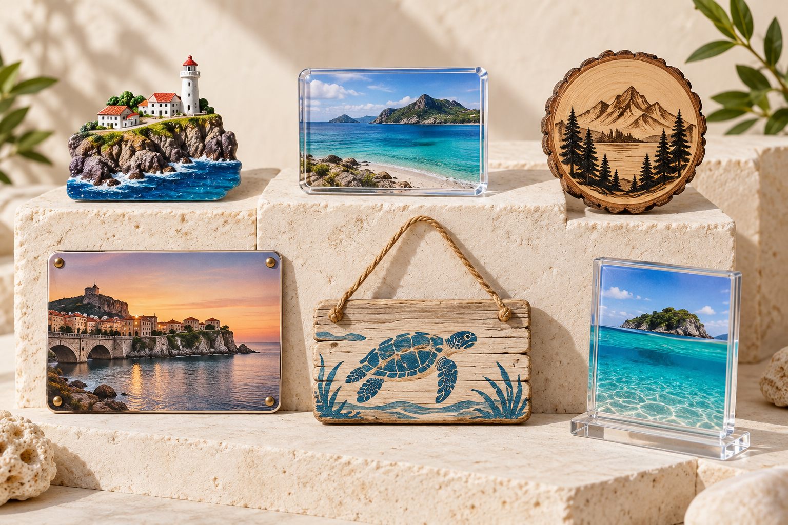 Fridge magnets and souvenir signs collection