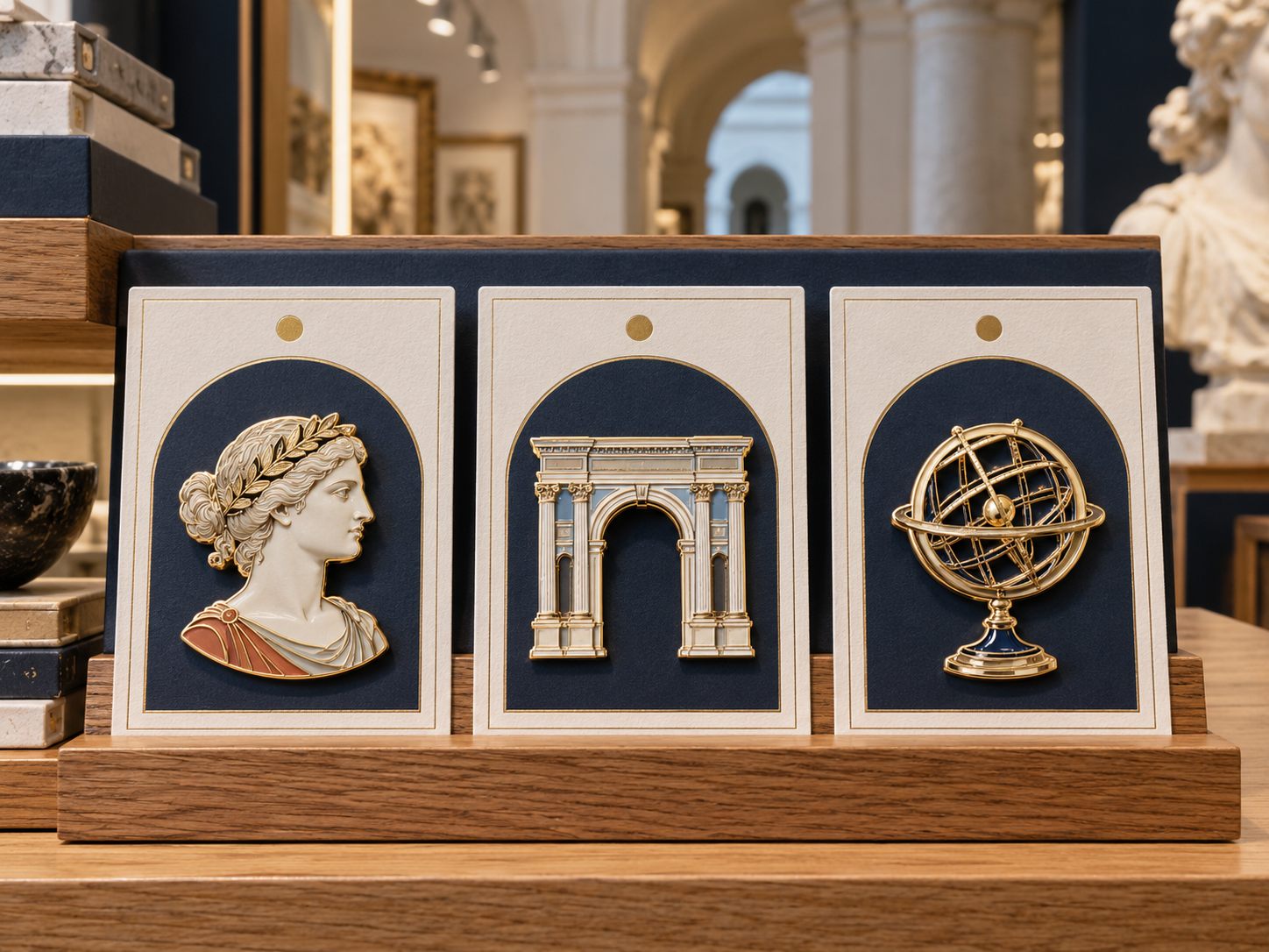 Museum collection enamel pins