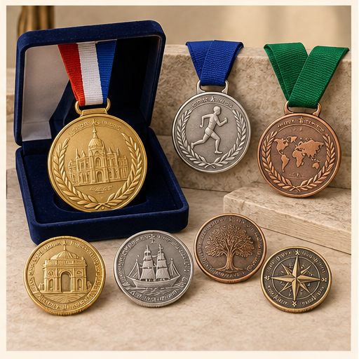 Custom commemorative coins and medals