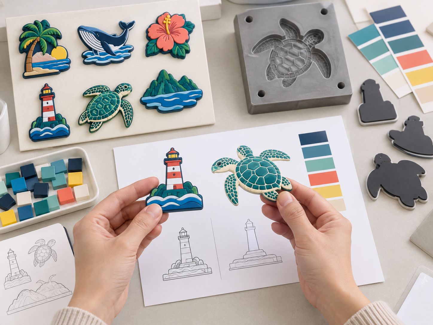 PVC fridge magnet OEM and ODM development with drawings, mould and physical samples