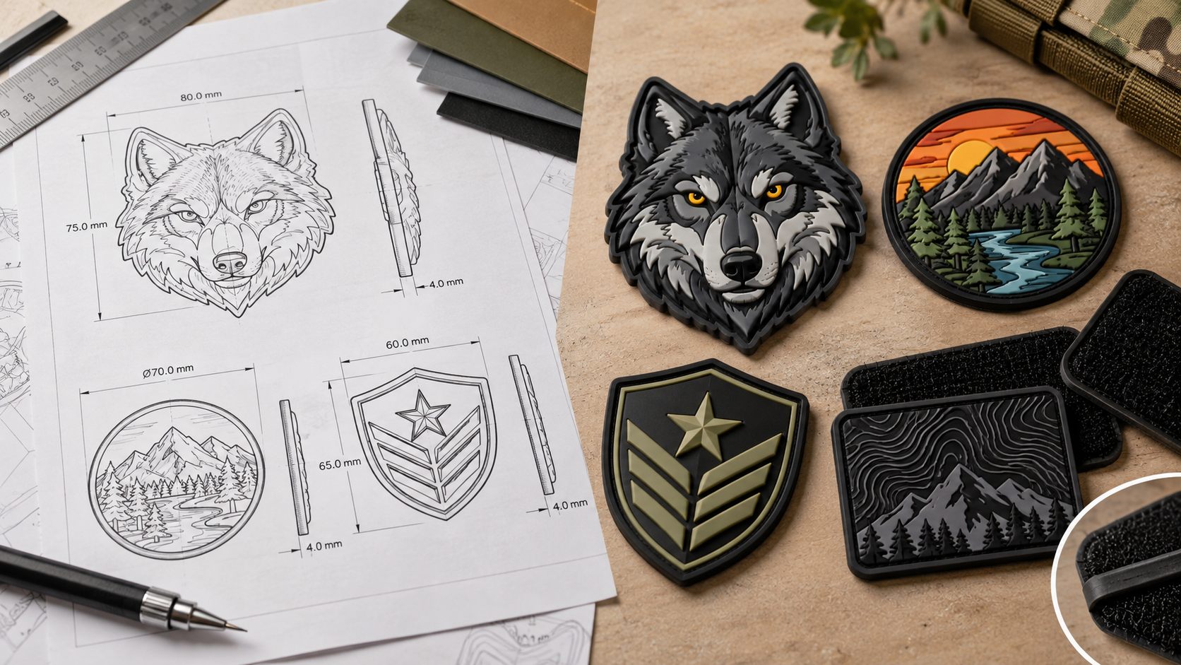 PVC patches and PVC tags OEM development samples