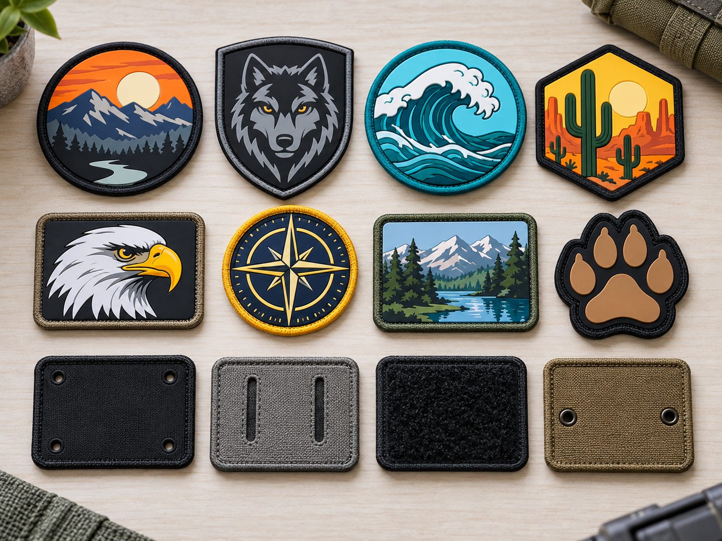 Printed colour PVC patch assortment