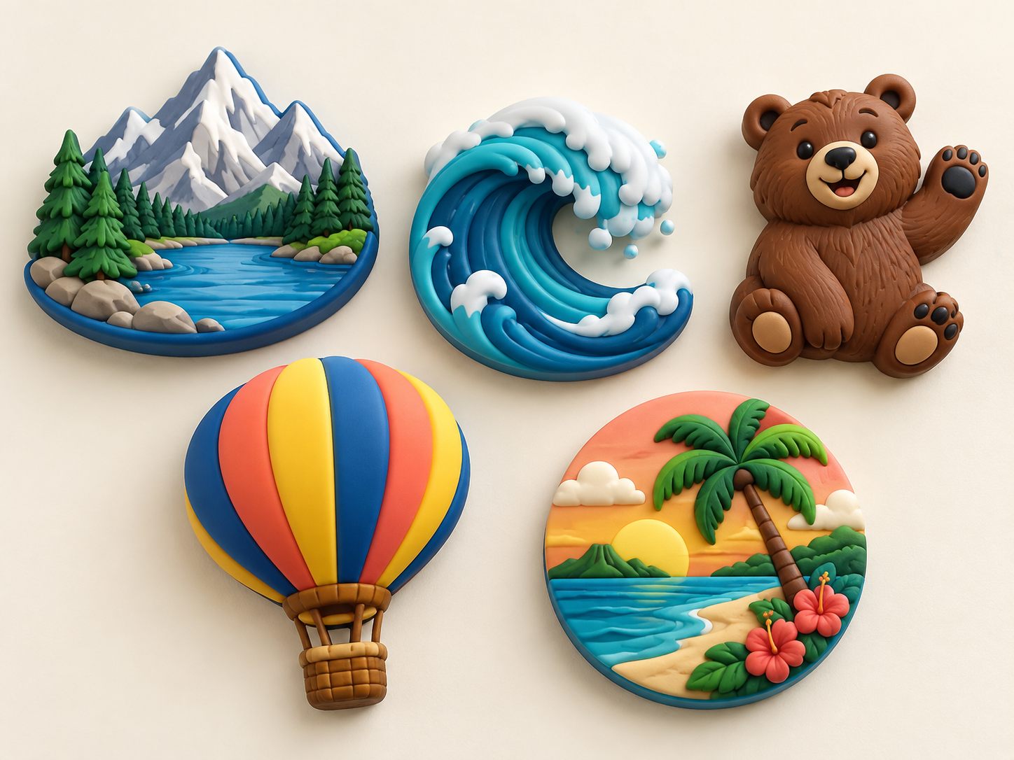 3D character PVC tag assortment