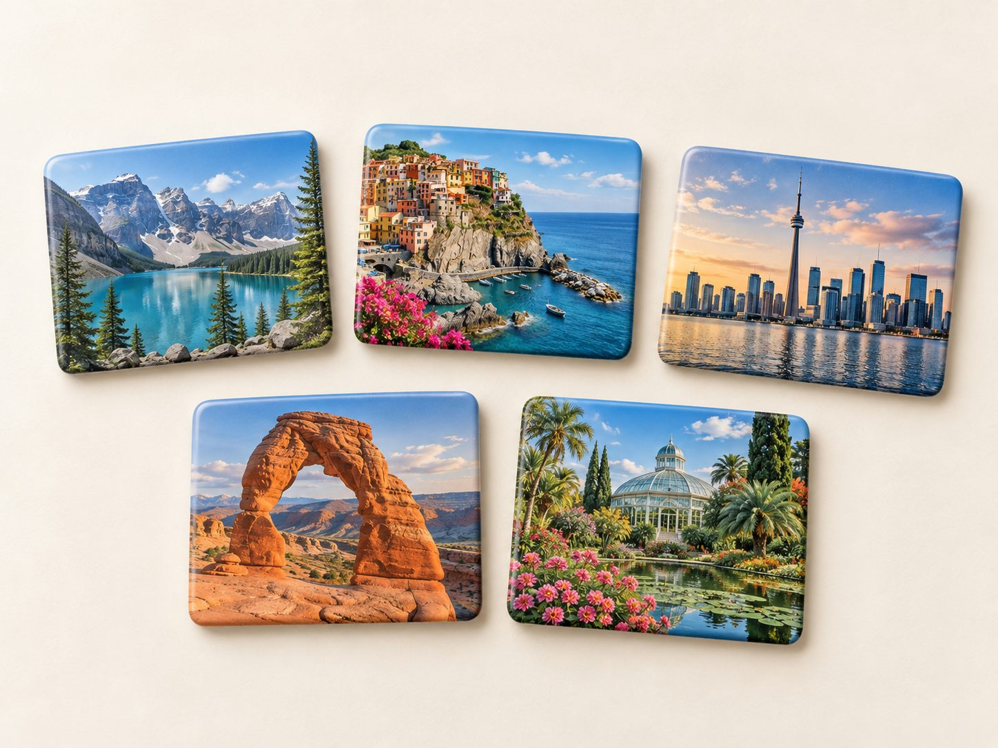 Printed destination PVC tag assortment
