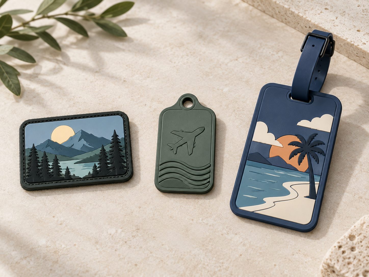 PVC patches, PVC tags and luggage tags collection