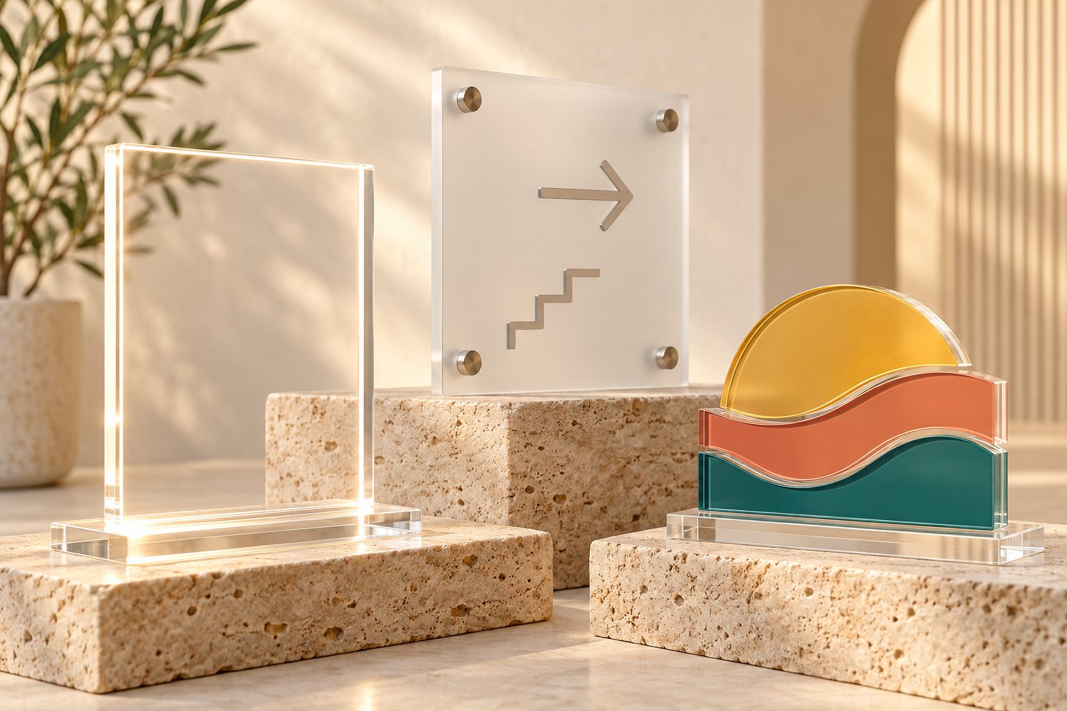 Clear acrylic countertop souvenir sign